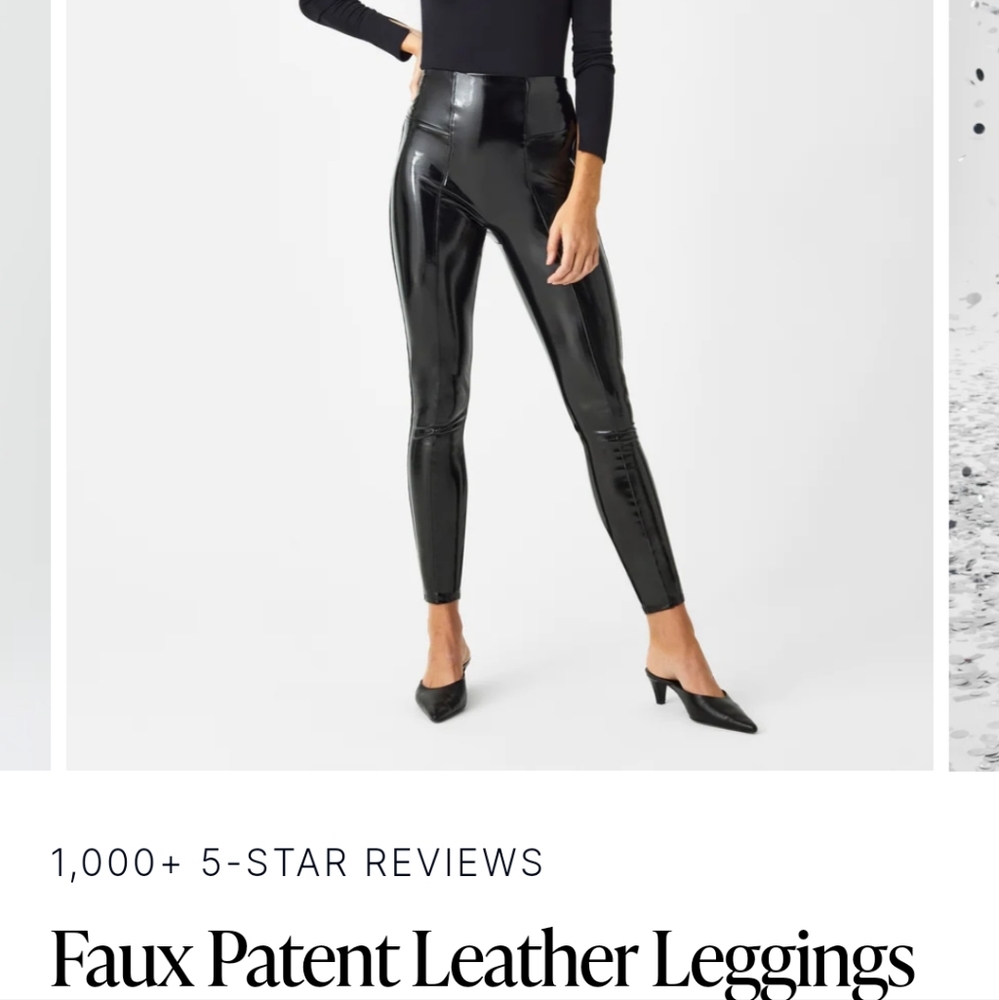 Spanx faux leather high shine leggings